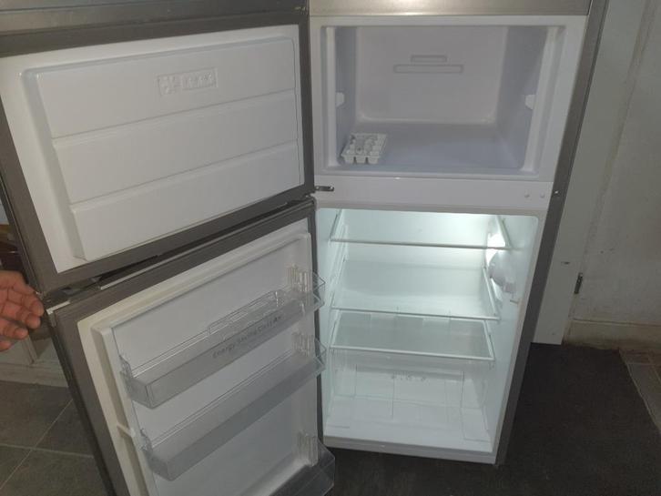 122cm hoge RVS Amica koelkast+aparte vrieskast werkt super, Witgoed en Apparatuur, Koelkasten en IJskasten, Zo goed als nieuw