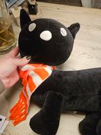 Zwarte Siepie Knuffel met Rood-Wit Das - Zo Goed Als Nieuw, Ophalen of Verzenden, Zo goed als nieuw, Poes