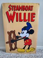 'Steamboat Willie' metalenbord, Verzamelen, Ophalen of Verzenden, Mickey Mouse, Gebruikt, Overige typen