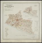 Grote landkaart plattegrond Djokjakarta uit ~1921, Ophalen of Verzenden, 1800 tot 2000, Wereld, Landkaart