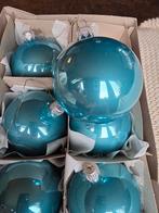 6 kerstballen van glas, in doos. Lichtblauw, Tuin en Terras, Overige soorten, Volle zon, Vaste plant, Ophalen of Verzenden