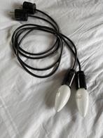 2 x lamp E14 aan 1m kabel met stekker - staartje, Ophalen of Verzenden, Gebruikt, Industrieel