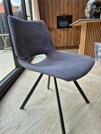 Eetkamerstoelen (6) 'Yell' - grijs fijn geweven stof, Huis en Inrichting, Stoelen, Ophalen, Gebruikt, Urban industrieel, Vijf, Zes of meer stoelen