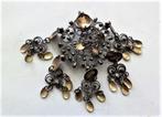 Antieke Noorse solje broche, 925 zilver, meesterteken SV, Ophalen, Zilver, Broche