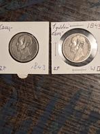 Zilveren Gulden 1843 Willem II,per stuk200- euro., Postzegels en Munten, Munten | Nederland, 1 gulden, Zilver, Ophalen of Verzenden