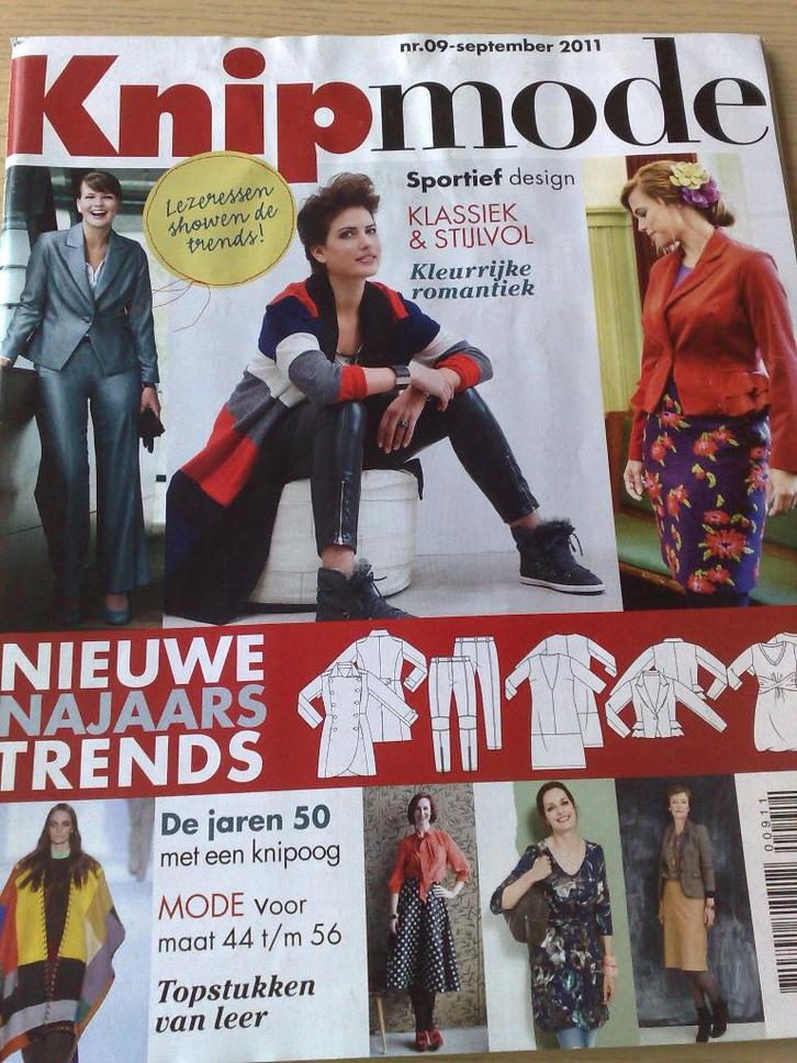Knipmode september nr. 9 / 2011, Hobby en Vrije tijd, Kledingpatronen, Zo goed als nieuw, Vrouw, Knipmode, Verzenden