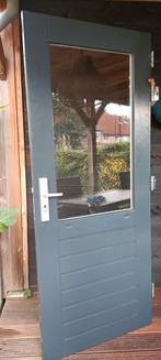 Houten Buitendeur met Veiligheidsglas & Driepuntssluiting, Doe-het-zelf en Verbouw, Ophalen of Verzenden