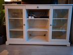 IKEA Liatorp TV meubel/buffet - wit - met glazen deurtjes, Ophalen, Gebruikt, 100 tot 150 cm, Glas