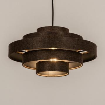 hanglamp stof bruin bar tafel bed woonkamer slaapkamer lamp beschikbaar voor biedingen
