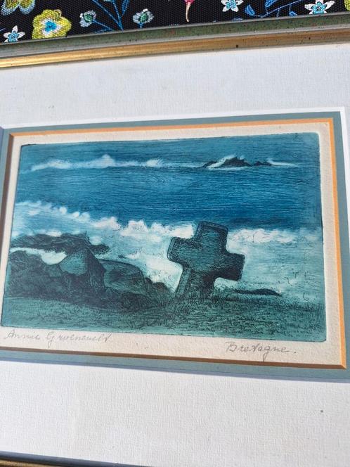 Litho? Bretagne, bijzonder, DALEN,DRENTHE, Antiek en Kunst, Kunst | Litho's en Zeefdrukken, Ophalen of Verzenden