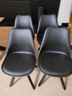 Stoelen, Huis en Inrichting, Stoelen, Gebruikt, Zwart, Vier, Ophalen