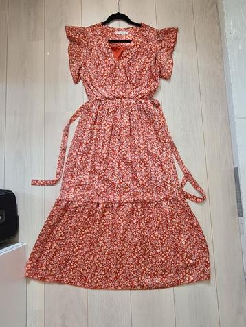 Yehwang lange jurk oranje rood 36 S roestbruin maxi jurk  beschikbaar voor biedingen