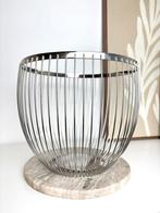 Grote stainless steel fruitmand, Huis en Inrichting, Ophalen of Verzenden, Zo goed als nieuw, Rond, Riet