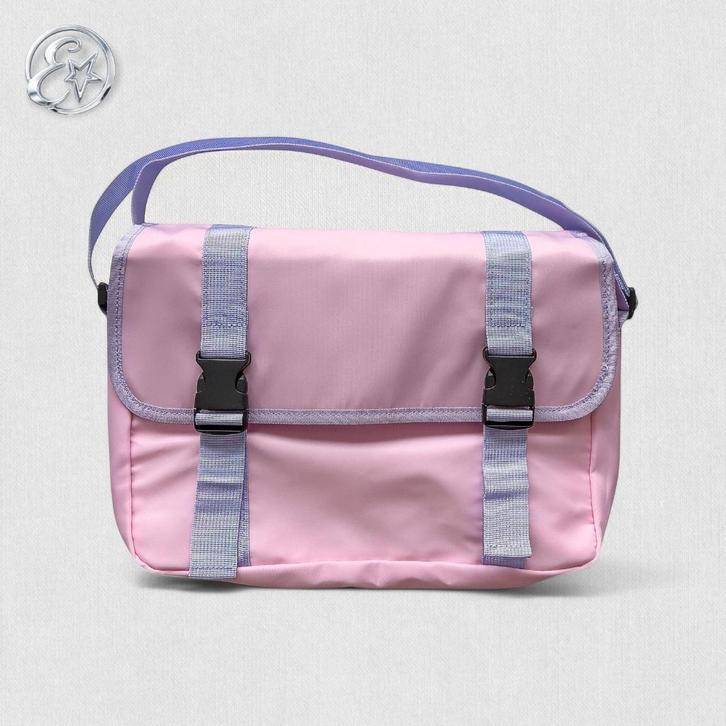 Roze met lila schoudertas, Sieraden, Tassen en Uiterlijk, Tassen | Schoudertassen, Nieuw, Overige merken, Roze, Ophalen of Verzenden