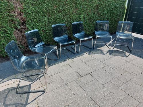 ikea eetkamerstoelen 6 stuks maar mag ook per 4 weg, Huis en Inrichting, Stoelen, Gebruikt, Vijf, Zes of meer stoelen, Kunststof