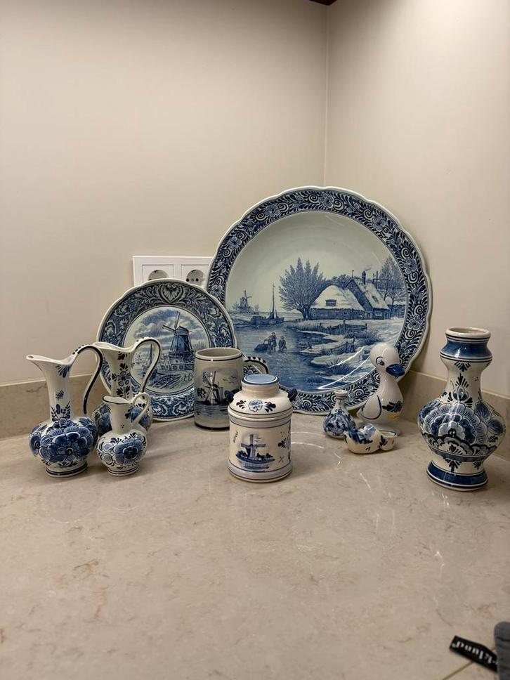 Delfts Blauw Servies Collectie, Antiek en Kunst, Antiek | Keramiek en Aardewerk, Ophalen
