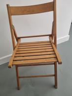 mooie vintage houten klapstoel, Huis en Inrichting, Stoelen, Gebruikt, Bruin, Vintage, Ophalen of Verzenden