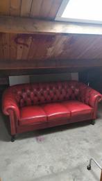 Chesterfield 2/3 zits bank, Huis en Inrichting, Banken | Sofa's en Chaises Longues, 150 tot 200 cm, Chesterfield, Leer, 75 tot 100 cm