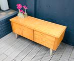 Vintage laag dressoir / tv kast / blond, Ophalen, Zo goed als nieuw, Minder dan 150 cm, Minder dan 100 cm
