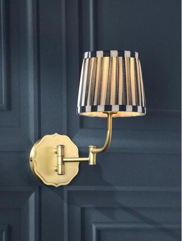 Laura Ashley Denwick lampenkapje blauw-wit nieuw beschikbaar voor biedingen