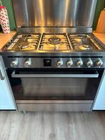 Belling BE444687 fornuis 90 cm, Ophalen, 60 cm of meer, Zo goed als nieuw, Gas