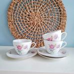 Seltmann Weiden, 3 kop en schotels met bloemen, Antiek en Kunst, Antiek | Servies los, Ophalen of Verzenden