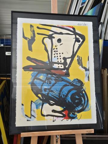 Herman Brood - Lucky Geel 137/150 zeefdruk beschikbaar voor biedingen