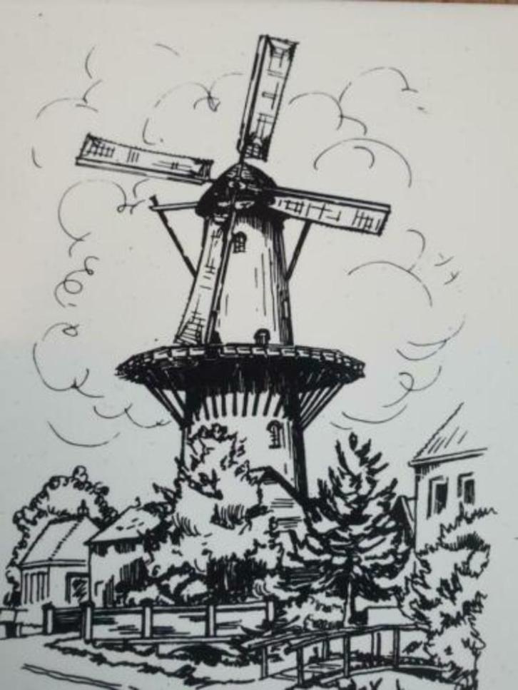 tegel wateringen molen Windlust 1994, Antiek en Kunst, Antiek | Wandborden en Tegels, Ophalen