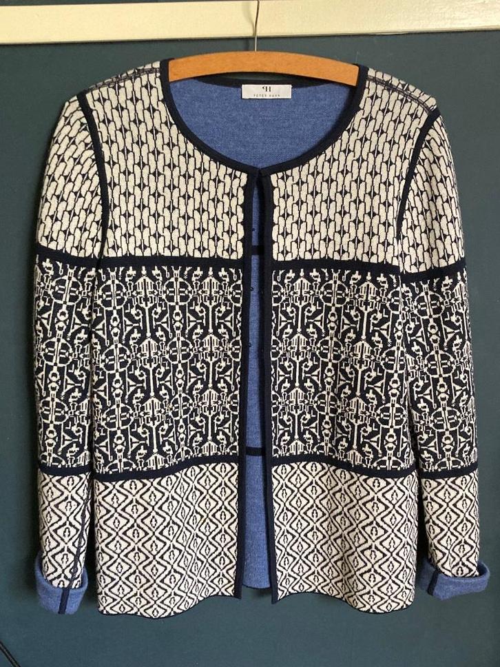 Peter Hahn wollen vest, Kleding | Dames, Truien en Vesten, Zo goed als nieuw, Maat 42/44 (L), Blauw, Ophalen of Verzenden