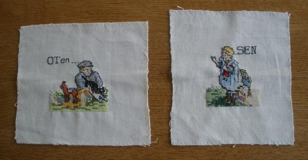 Vintage borduurwerk Ot en Sien, Ophalen of Verzenden, Zo goed als nieuw, Handborduren, Overige typen