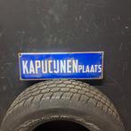 Kapucijnen plaats emaille, Ophalen of Verzenden, Gebruikt, Reclamebord