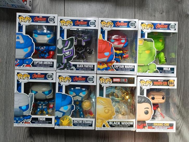 8 Funko Pops van Marvel (€40 voor alles), Verzamelen, Poppetjes en Figuurtjes, Gebruikt, Ophalen of Verzenden