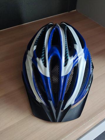 Fietshelm - Blauw/Wit beschikbaar voor biedingen
