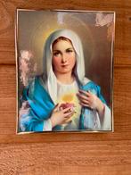 Schilderij onbevlekt hart van Maria, Minder dan 50 cm, Gebruikt, Ophalen of Verzenden, Schilderij
