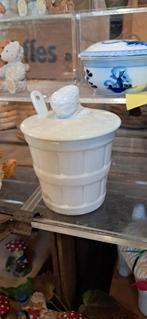 Keramieken Jampot met Deksel en Lepel, Huis en Inrichting, Keuken | Servies, Ophalen, Gebruikt, Keramiek, Overige typen