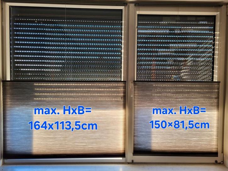 ⭐️ Ad 1️ 2x Luxaflex duette plissé gordijnen ️⭐️, Huis en Inrichting, Stoffering | Gordijnen en Lamellen, Zo goed als nieuw, 150 tot 200 cm