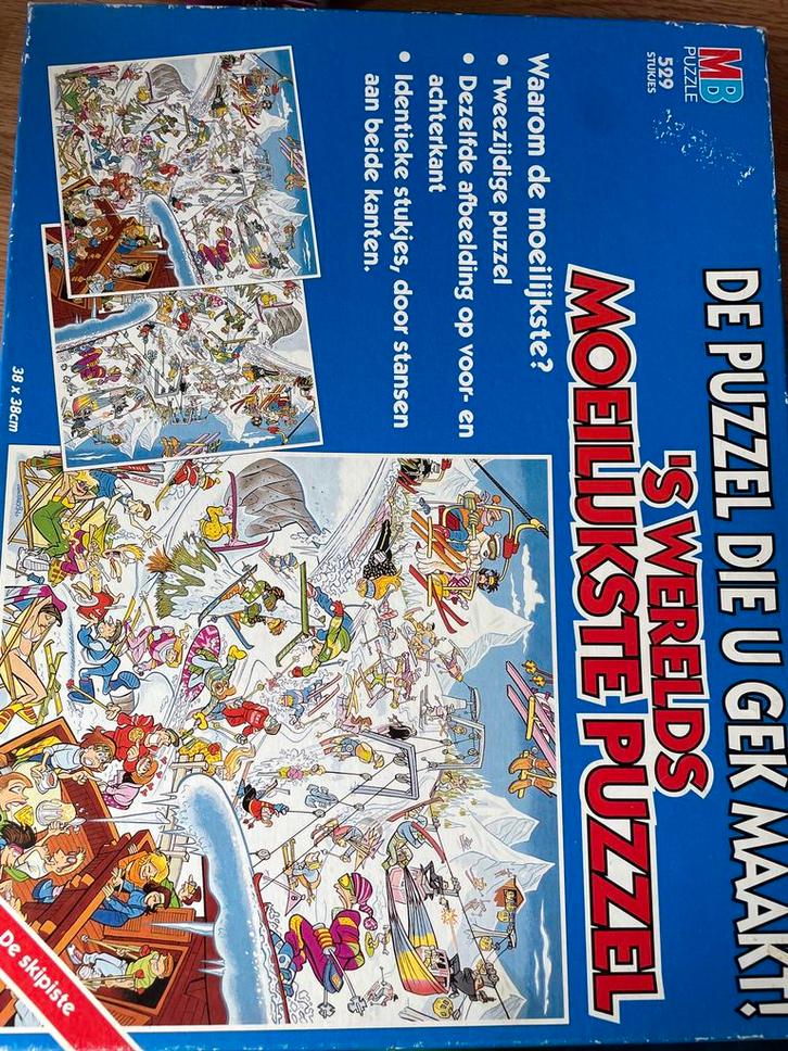 S’ werelds moeilijkste puzzel. 529 stukjes en bonus puzzel, Hobby en Vrije tijd, Denksport en Puzzels, Zo goed als nieuw, 500 t/m 1500 stukjes