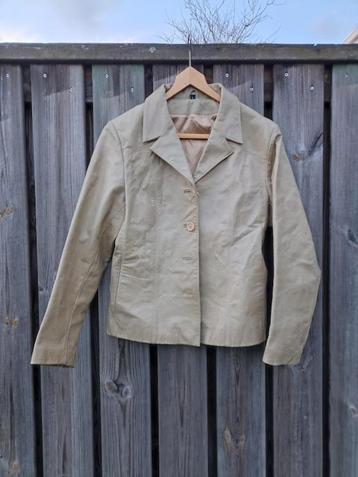 Vintage leren blazer / colbert - L beschikbaar voor biedingen