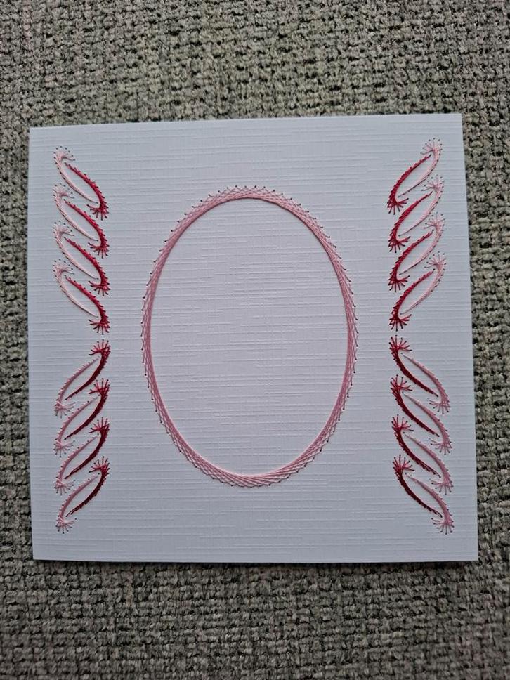 Handgemaakte Geborduurde Kaart, Hobby en Vrije tijd, Kaarten | Zelfgemaakt, Nieuw, Overige thema's, Ophalen of Verzenden