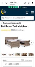 Seniorenbed/ koppelbed Bienne Tradi uitrijdbaar, Ophalen, Tweepersoons, Zo goed als nieuw, 180 cm