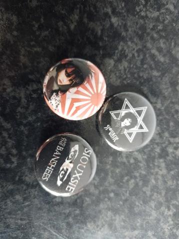 Set van 3 Buttons - Siouxsie and the Banshees beschikbaar voor biedingen