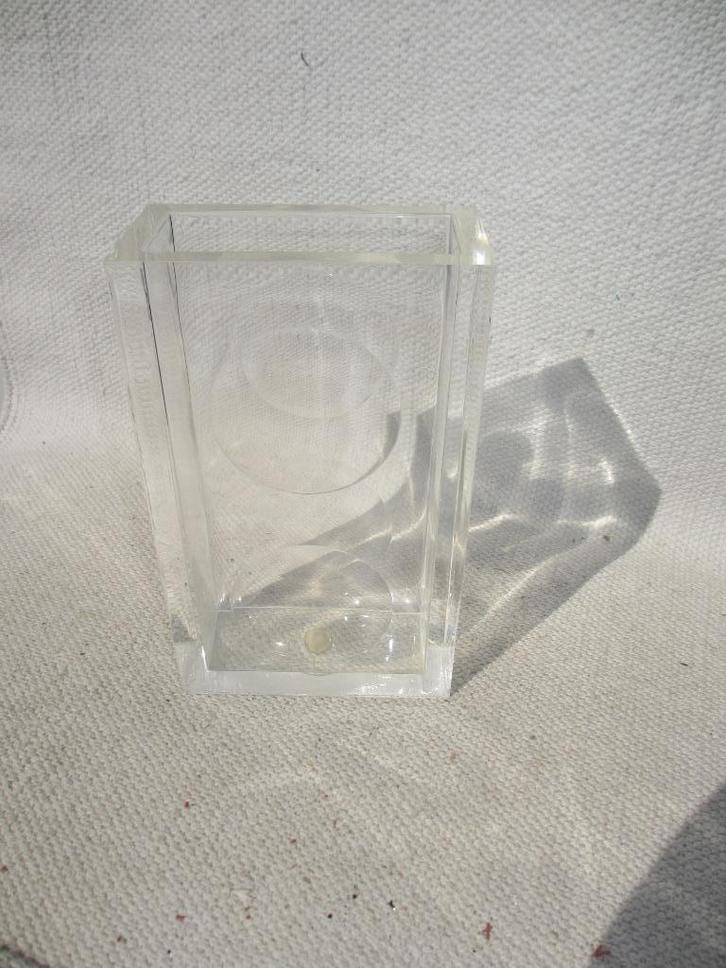 Vintage Guzzini plexiglas vaas design Fabio Manlio Ciocca, Antiek en Kunst, Kunst | Designobjecten, Ophalen of Verzenden