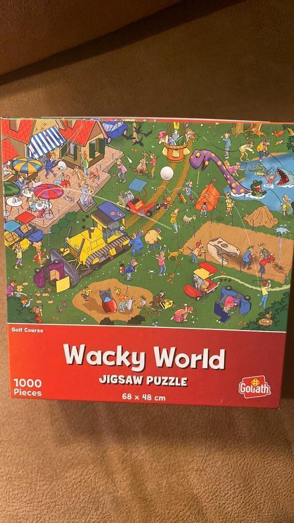 Legpuzzel 1000 stukjes Wacky World Golfbaan, Hobby en Vrije tijd, Denksport en Puzzels, Zo goed als nieuw, Legpuzzel, 500 t/m 1500 stukjes