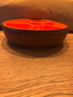 Vintage Emsa Snackschaal - Oranje Bruin - West-Germany, Kunststof, Gebruikt, Schaal, Rond