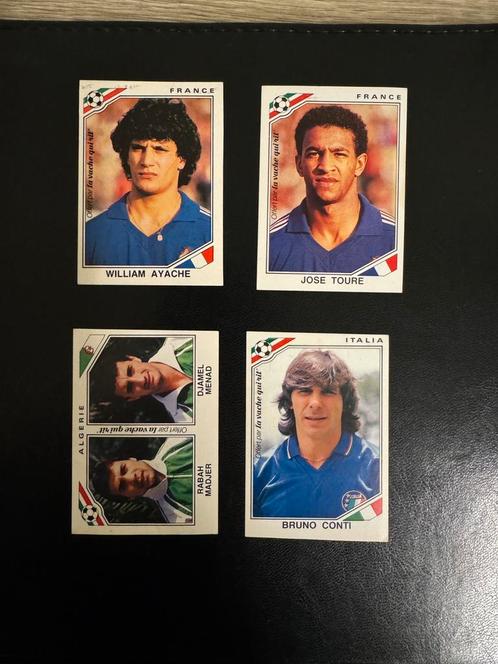 4 Panini / La Vache Qui’ri stickers Mexico 86, Verzamelen, Sportartikelen en Voetbal, Nieuw, Poster, Plaatje of Sticker, Buitenlandse clubs