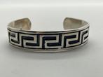 Z952 Prachtige zilveren manchet armband Griekse Meander, Sieraden, Tassen en Uiterlijk, Ophalen of Verzenden, X, Zilver, Zilver