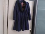 Mooie blauwe  damesjas.mt 38 . Getaeerd  ., Ophalen of Verzenden, Zo goed als nieuw, Maat 38/40 (M)