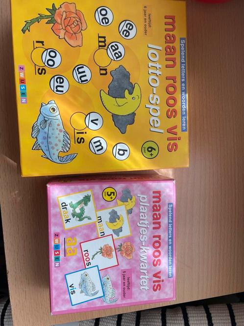 Maan roos lottospel en plaatjes  kwartet, Kinderen en Baby's, Speelgoed | Educatief en Creatief, Nieuw, Taal en Lezen, Ontdekken