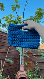 Handgemaakte gehaakte clutch / handtas van T-shirtgaren, Ophalen of Verzenden, Nieuw, Blauw, Handtas