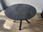 Eettafel Mariedamm zwart marmer, Huis en Inrichting, Tafels | Eettafels, Ophalen, Gebruikt, Rond, Vier personen